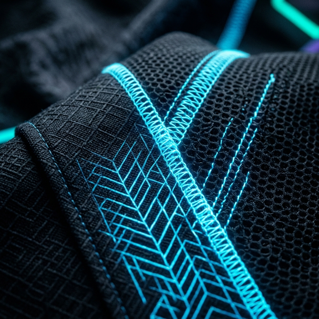 Detalhes do tecido neon